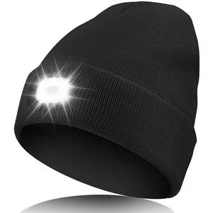 Lampada frontale a LED Beanie Music Hat lampada <span class=keywords><strong>per</strong></span> uomini e donne <span class=keywords><strong>per</strong></span> bambini in campeggio in sella a gadget da corsa regali di natale - Product Image 1