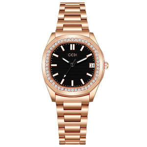 Nuevo reloj de mujer elegante con diamantes, calendario, acero inoxidable, resistente al agua, reloj de cuarzo. - Product Image 2