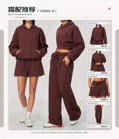 Vêtements personnalisés pour femmes : Sweat à capuche épais vierge, Pantalon de jogging, Survêtements, Streetwear, Sweat à capuche zippé oversize, Crop top