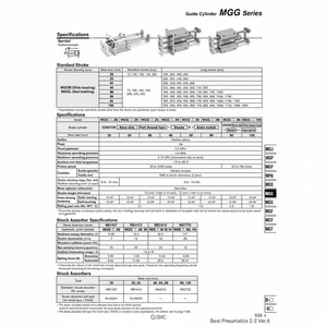 MGGLB20-260 de vérin de guidage pneumatique SMC - Product Image 1