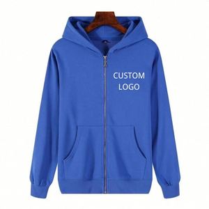 ออกแบบเสื้อฮู้ดดี้ซิปผู้ชายขนาดใหญ่พิเศษ 300 กรัม คุณภาพดี พิมพ์โลโก้ตามสั่ง แขนปกติ ซิปยาวเต็มตัว - Product Image 1