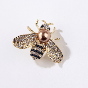 Shirt Pak Accessoires Broches Pinnen Sieraden Parel Diamant Dier Insect Honingbij Strass Broche Kristal Insect Broche Broche - Product Image 2
