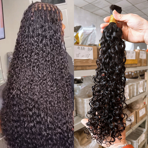 Extensiones de Cabello Humano Remy Brasileño al por Mayor, Ondulado Profundo, Doble Trama, Rizado, Virgen, Todos los Colores para Trenzar - Product Image 3
