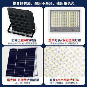 Lámpara Solar LED para Exteriores de 265 mm, IP67 Impermeable, para Jardín, Patio, Montaje en Superficie, Cuerpo de Aluminio - Product Image 3
