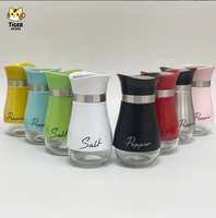 Salières et poivrières en verre de 120 ml avec couvercles en acier inoxydable pour la cuisine, le camping et le barbecue – Ensemble de salières et poivrières