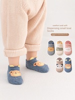 Chaussettes de sol antidérapantes en coton de classe A pour bébés et nouveau-nés, motif dessin animé sans couture, pour l'automne et l'hiver, 1-3 ans