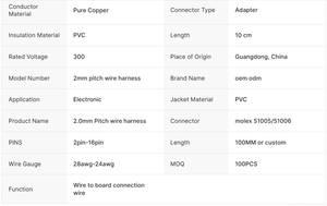 Индивидуальный разъем <span class=keywords><strong>Molex</strong></span> 51005 51006 с шагом 2 мм (гнездовой) с кабельным жгутом Dupont 2.54 мм для подключения провода к плате - Product Image 5