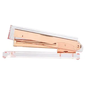 Huisen Chất Lượng Cao Bán Buôn Oem Acrylic Stapler Rose Vàng Màu Stapler Set