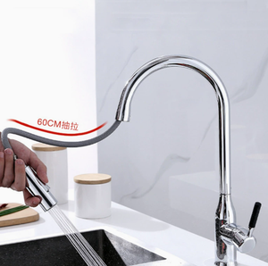 Kitchen Sink Faucet with Pull Down Sprayer Stainless Steel - Product Image 5