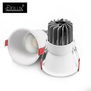 DGLUX Professional Anti Dazzle Ra>90 Recessed Led Small Indoor Spotlights 5/10/15/20w Security Spot Light For Home Office