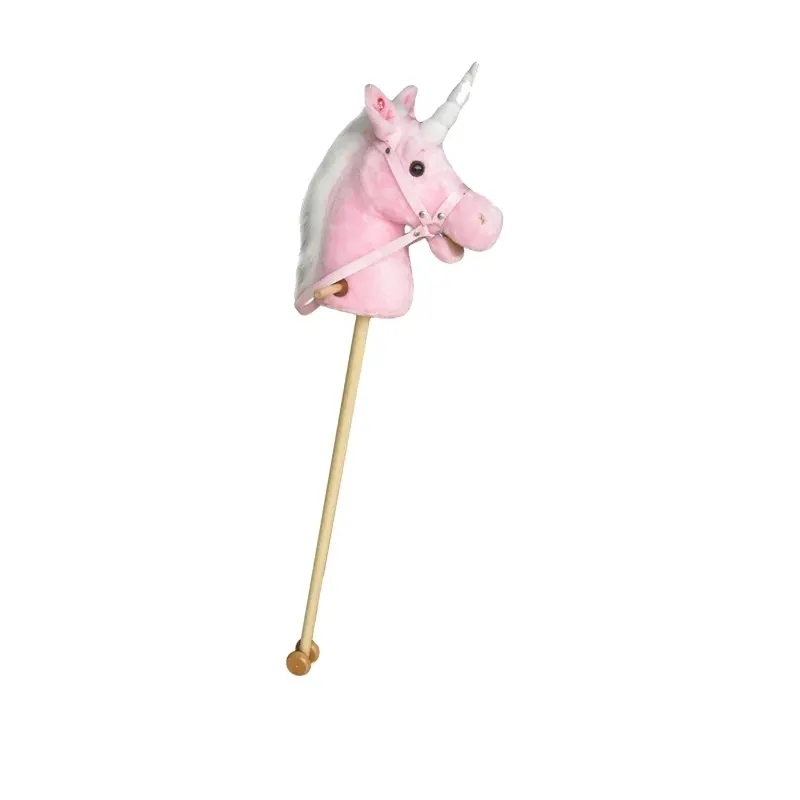 Animal Head Series kids riding plush toy unicorn hobby horse stick toy