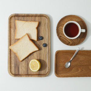 Zebrawood Japanese Style Rectangular Wooden <b>Tray</b> 25x18cm 30x20cm <b>Tea</b> Snack Serving Plate Natural Wood Grain - Product Image 3