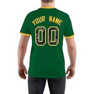 T-shirt personnalisé unisexe pour adulte, col rond, manches courtes, maillot de baseball, de football ou de soccer avec nom et numéro, transfert thermique - Product Image 2