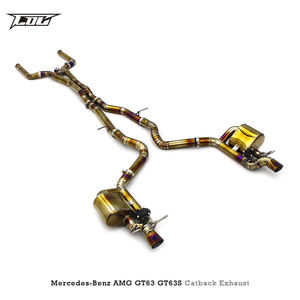 Escape Catback con válvula OEM para mercedes-benz AMG GT63 <span class=keywords><strong>GT63S</strong></span> 4,0 T 2019-2023, silenciador de escape dorado de titanio, tubos de escape deportivos - Product Image 2