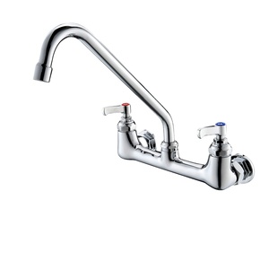 Chrome Đúp Xử Lý Wall Mount Bồn Rửa Nhà Bếp Vòi Nước - Product Image 1