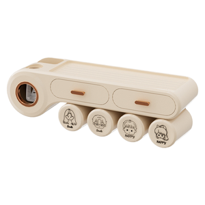 Dispensador de Pasta de Dientes Automático de Dos Piezas, Montado en la Pared, de ABS+PS+Silicona, con Soporte para Cepillo de Dientes, Duradero, 3/4 Tazas, Juego de Baño - Product Image 1