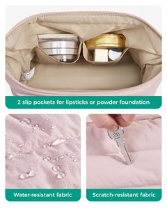 Spacious Stylish <b>Makeup</b> <b>Bag</b> with Easy-Access Design Water-Resistant Exterior for Organized <b>Travel</b> Daily Beauty Routines - Product Image 6