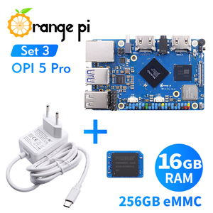 ORANGE <span class=keywords><strong>Pi</strong></span> 5 Pro 16GB + 256GB ชุดมินิพีซีโมดูล eMMC กิกะบิตอีเธอร์เน็ต WIFI + BT BLE 5V5A Type-C พาวเวอร์ซัพพลาย DDR5บอร์ดพัฒนา - Product Image 2