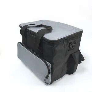 Toptan özel 15L soğutucu çanta yalıtımlı soğutucu öğle yemeği çantası fermuarlı katlanabilir su geçirmez soğutucu alışveriş çantası araba kamp DC 12V