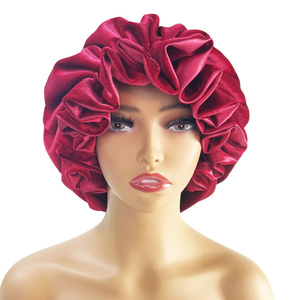 HZM-22360 hiver velours <span class=keywords><strong>Bonnet</strong></span> femmes Satin doublé réversible sommeil Bonnets <span class=keywords><strong>chimio</strong></span> Cap Turban chapeau <span class=keywords><strong>Bonnet</strong></span> - Product Image 4