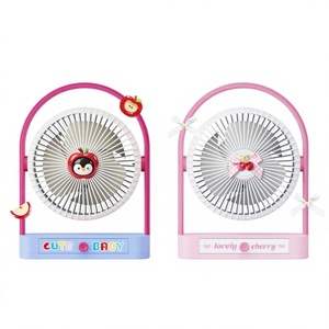 Mini ventilateur portable <span class=keywords><strong>de</strong></span> dessin animé, rechargeable, pour bureau, moteur sans balais, autonomie <span class=keywords><strong>de</strong></span> 3 heures - Logo personnalisable, vente en gros disponible - Product Image 4