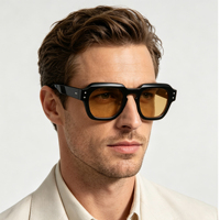 Montures de lunettes épaisses rouges de luxe en acétate de haute qualité, style rétro, vente en gros, montures carrées pour femmes