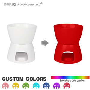 Réchaud à chocolat avec logo personnalisé, ensemble de <span class=keywords><strong>fondue</strong></span> japonais en céramique pour le fromage, les desserts et les bougies chauffantes - Product Image 4