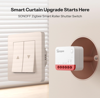 AIsmartlink SONOFF Zigbee Smart Roller Shutter Switch MINI-ZBRBS, Ukuran Mini, Kontrol Persentase, Zigbee Repeater