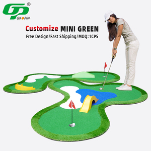 <span class=keywords><strong>Mini</strong></span> green de <span class=keywords><strong>golf</strong></span> personnalisé avec gazon réaliste et base antidérapante en EVA/NYLON, trou, coupelle et drapeau, tapis d'entraînement intérieur/extérieur pour golfeurs - Product Image 1