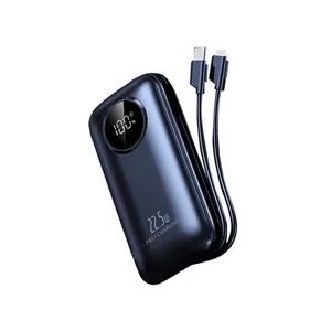 New Arrivals Power Bank 10000mAh High Quality Battery Bank With Cables Built-in Pd22.5w Fast Charging Power Banks For Outdoors