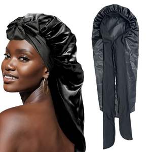 nuit réglable en <span class=keywords><strong>satin</strong></span> de soie haut élastique arc long tube <span class=keywords><strong>bonnet</strong></span> de nuit pour une utilisation décontractée pour <span class=keywords><strong>Amazon</strong></span> - Product Image 2