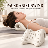 Attelle de nuque en EVA avec points de massage, coussin de soutien cervical réglable pour étirements et relaxation à domicile