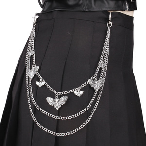 โซ่คาดเอวรูปผีเสื้อ โลหะผสมสังกะสี หลายชั้น แฟชั่นฮาโลวีน โซ่ประดับร่างกาย - Product Image 1