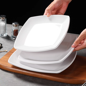 High Quality Unbreakable Melamine White Salad <strong>Plate</strong> Melamine <strong>Square</strong> <strong>Dinner</strong> <strong>Plate</strong> for Hotel - Product Image 2