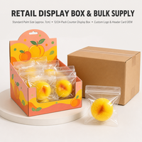 Jouet Squishy Orange Mandarine Doux à Presser, Fruit d'Agrumes Anti-Stress avec Porte-clés et Pochette Transparente pour Enfants et Adultes – Vente au Détail