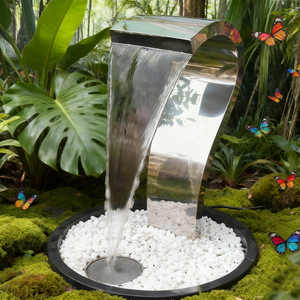 Abstrait Moderne Poli Extérieur En Acier Inoxydable <span class=keywords><strong>Boule</strong></span> <span class=keywords><strong>Fontaine</strong></span> Sculpture D'eau Commercial Écologique Garantie 5 Ans - Product Image 5