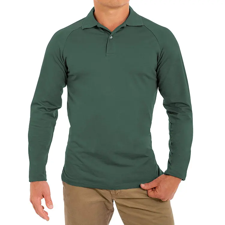 Wholesale Custom Breathable Workout Raglan Sleeve Long Sleeve Slim Fitness Gym Polo T-shirts For Men