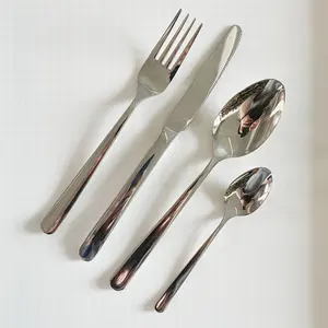 4 قطعة مكان وضع مجموعة أدوات المائدة الفولاذ المقاوم للصدأ سكين شوكة ملعقة ملعقة شاي