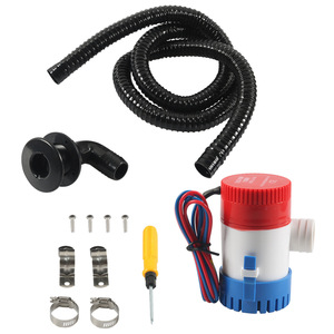 Pompe marine 1100GPH avec kit de vidange coudé à 90 degrés et tuyau flexible pour usage nautique - Product Image 5