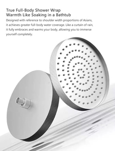 Wall-Mounted and Ceiling Mounted <b>Shower</b> <b>System</b> Brushed Nickel 2-Function Rainfall & Handheld Sprayer Brass Construction - Product Image 1