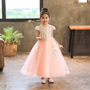 New Design Formal Eco-Friendly Summer Girls' Floral Dresses 12yr Children's Ankle-Length Ball Gown - Product Image 6