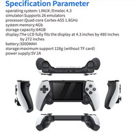 Console de jeu portable M25 Système Linux Écran IPS 4.3 pouces Joystick Hall 3D Console de jeu vidéo rétro Cortex-A55 64 Go