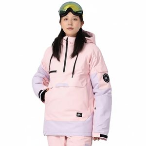 Vente en gros de deux pièces avec fermeture éclair Tenue de ski et vêtements de neige blanche et imperméable pour la saison d'hiver pour hommes et femmes - Product Image 1