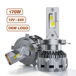 ไฟหน้า LED 170W แบบท่อทองแดงคู่ CSP4070 6500K H1 H3 <span class=keywords><strong>H7</strong></span> H8 H9 H16 HB3 M8 9005 12V 24V Canbus - Product Image 1