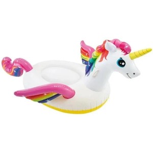 Bouée gonflable géante licorne, radeau de piscine à chevaucher avec poignées, jouet aquatique d'été pour adultes et enfants - Product Image 1