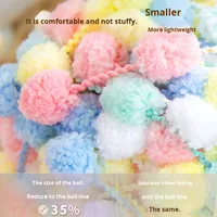 Benang Chenille Bola Salju 100% Poliester Diputihkan Bola Kecil Alas Lantai Selimut AC Rajutan Tangan DIY