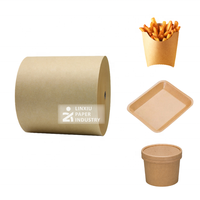 Rouleau de papier alimentaire de haute qualité 240 g/m² imperméable, enduit de PE simple face, pour gobelets et bols à café et à crème glacée, impression de logo personnalisée