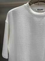 2025 hommes décontracté été à manches courtes T-Shirt 100% coton 180 grammes couleur Pure texturé Design chaud nouveau Style Ins inspiré mince