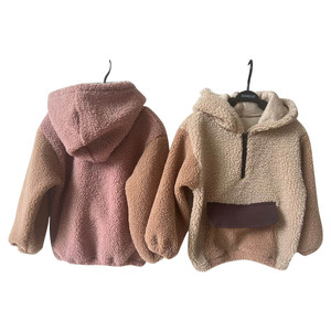 2024 personnalisé nouveau-né bébé <span class=keywords><strong>Sherpa</strong></span> sweat à capuche hiver à manches longues sweat garçons manteaux et outwears - Product Image 2