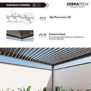 Pérgolas de Aluminio con Láminas, Novedad, para Balcón o <span class=keywords><strong>Restaurante</strong></span>, Diseño Inspirado en la Naturaleza, Motorizadas, Impermeables, Estructuras de Jardín para Exteriores - Product Image 5